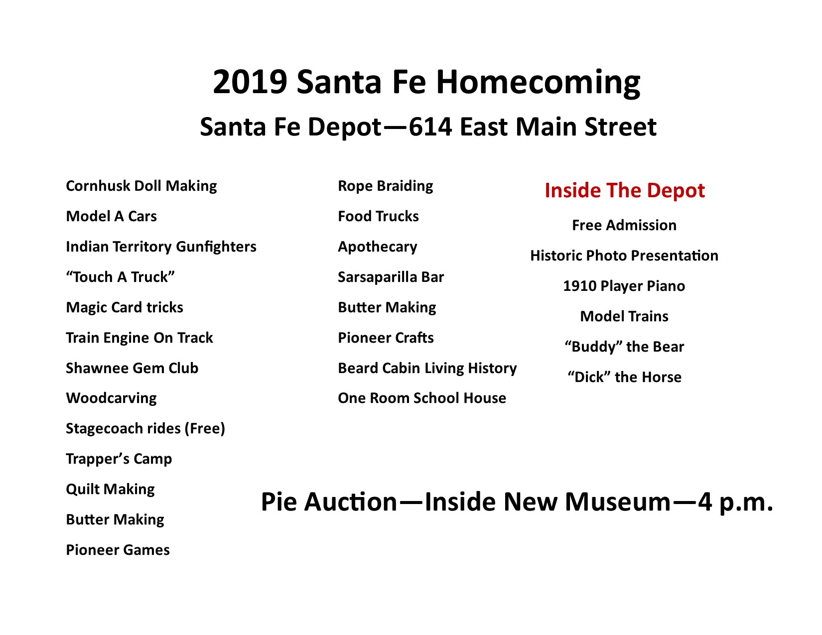 2019 SFHomecoming Activities1